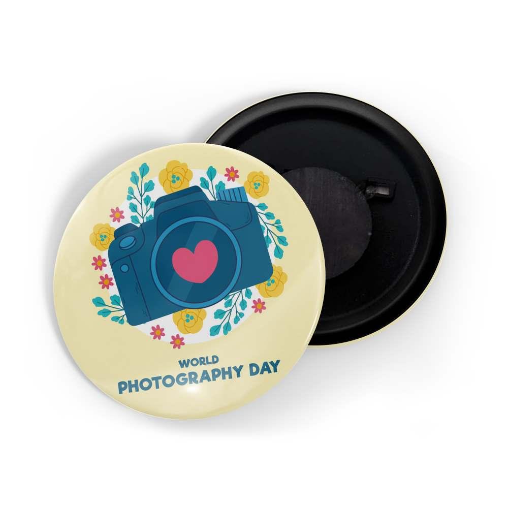 dhcrafts Fridge Magnet Yellow World Photograpphy Day D2 Glossy Finish Design Pack of 1